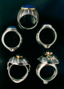 Some big rings I made in the early '90s.