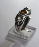 Beauty and the Beast Ring: Silver, brandy citrine